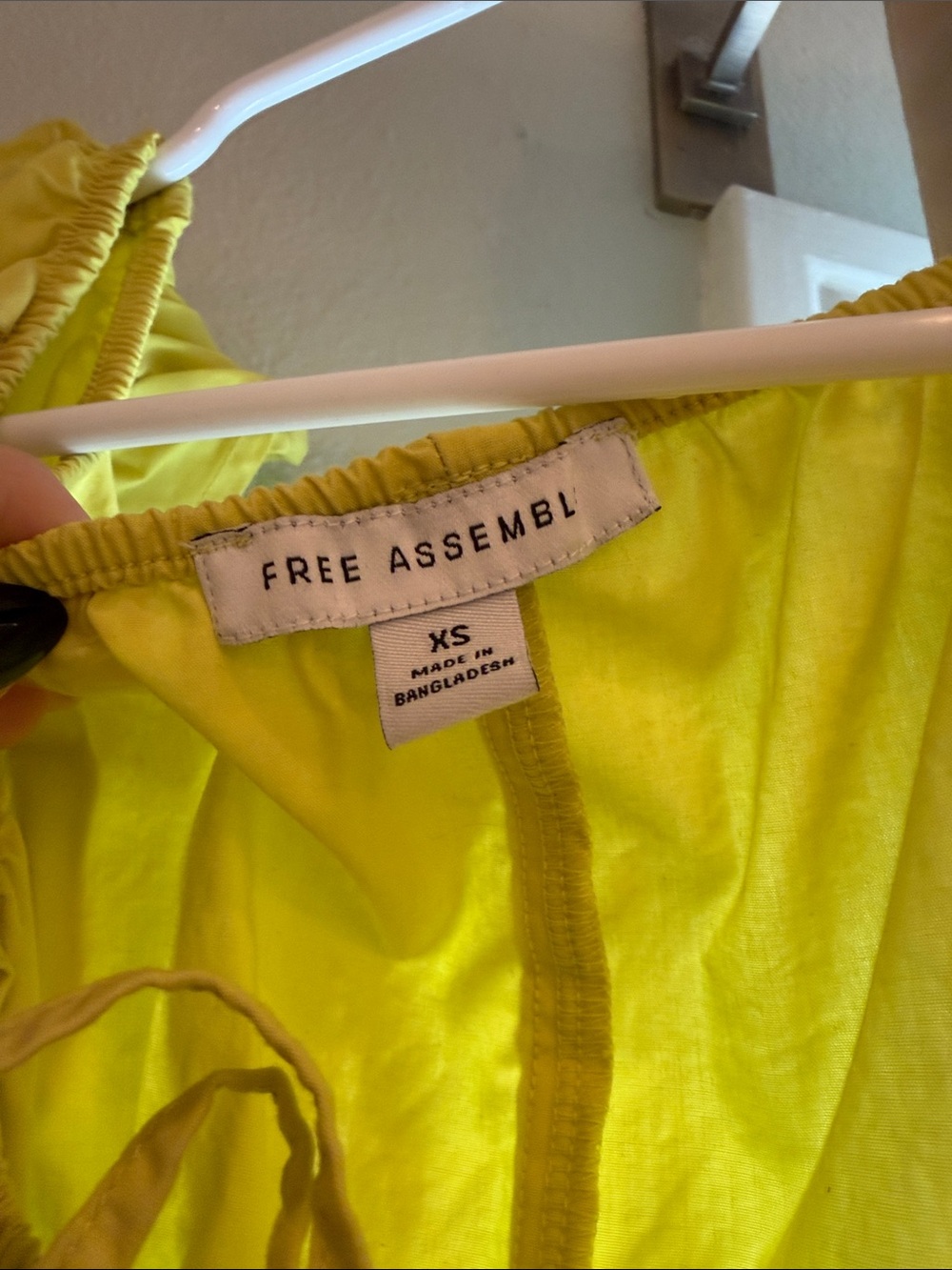 Free Assembly Neon Yellow Camisole Slip - XS